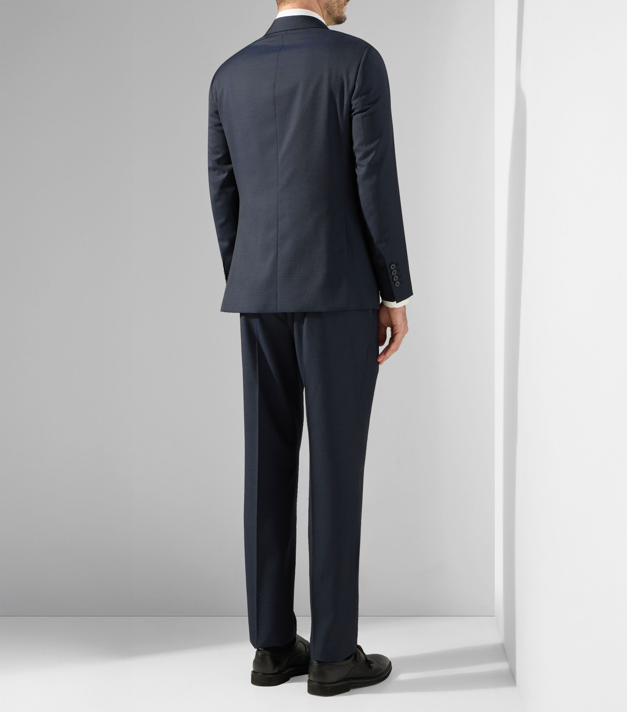 Traje de lana corte regular liso Hombre